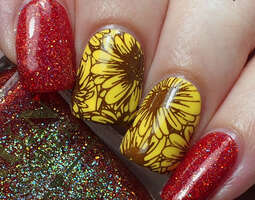 @clairestelle8 nail challenge: sunflowers