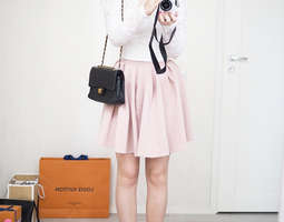 Pink skirt with Chanel