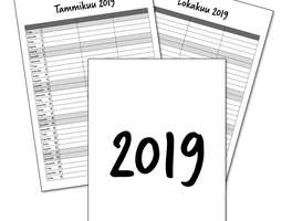 Tulostettava kalenteri 2019