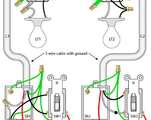 2 Light 3 Way Switch Wiring Diagram Variations