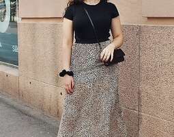 Leopard maxi skirt