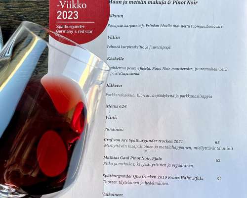 Pinot Noir -viikko 2023 – Ravintola Sasor Tam...