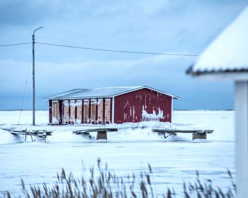 Talvinen Svedjehamn Vaasan rannikolla