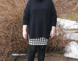 Mustavalkoinen hame - Black and white skirt...
