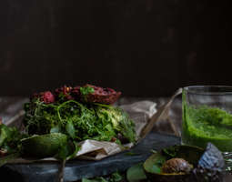 Beetroot Burgers & Minty Green Dressing